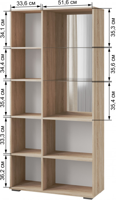 Модульная гостиная Ливорно, набор 5, Дуб сонома