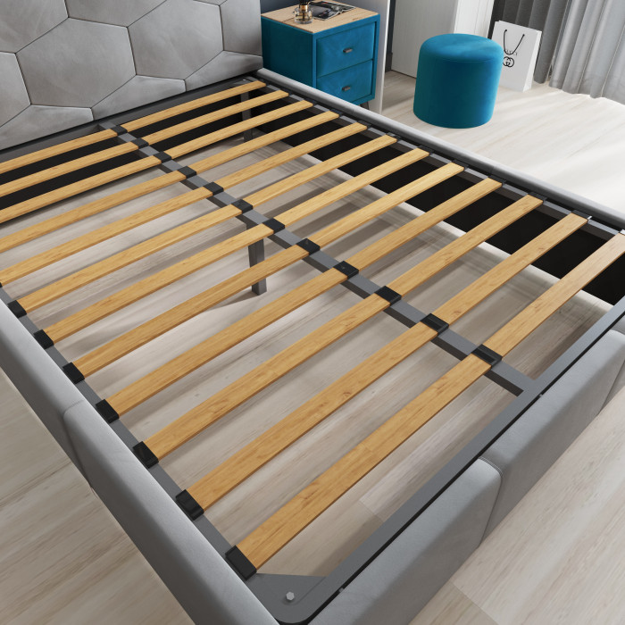 Манука Кровать интерьерная 160 бежевый, ортопед