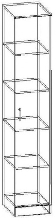 Шкаф Соло Эра, Вотан/Белый гладкий