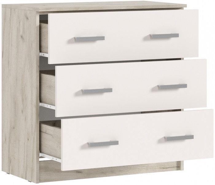 Комод 3 ящика, Крафт серый/Кашемир