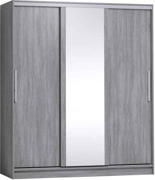 Шкаф-купе с зеркалом Стрике 1800 Ателиер светлый