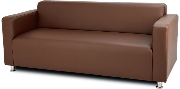 Диван прямой Томи, 160х78х75 см, экокожа коричневый