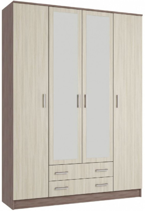 Квадро Шкаф четырёхдверный, Венге/лоредо