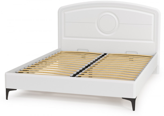 Валенсия Спальня 11.36.01 Кровать БЕЗ ортопеда, цвет ЛДСП белый шагрень/МДФ белый шагрень, ШхГхВ 169,7х204х115,3 см., сп. м. 1600х2000 мм, б/м, б/о