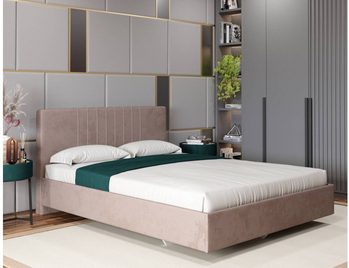 Кровать с латами Соло 180*200, Коричневый, бежевый
