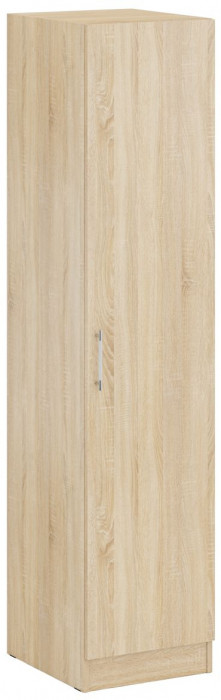 Кровать 1800 + Пенал Стандарт, цвет дуб сонома, ШхГхВ 183,5х203,5х70 + 45х52х200 см., сп.м. 1800х2000 мм., без матраса, основание есть