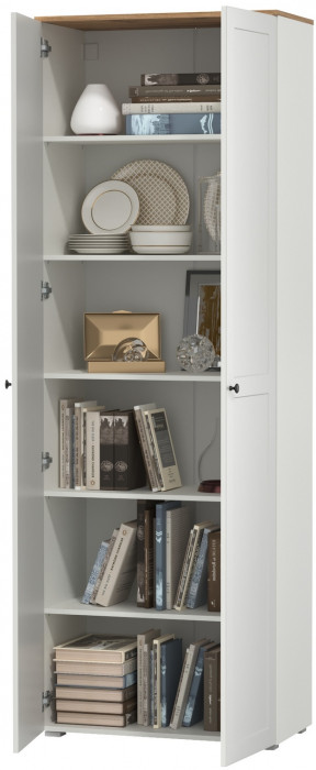 Остин 16.307 Шкаф, белый шагрень/дуб крафт золотой