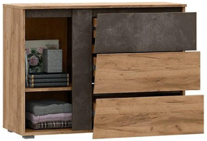Модульная спальня Соренто (Дуб Крафт / Бетон)