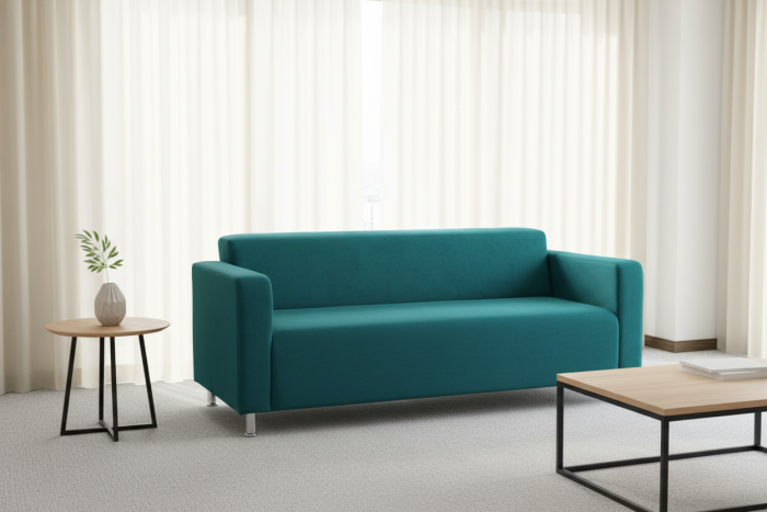Диван прямой Томи, 200х78х75 см, велюр, зеленый