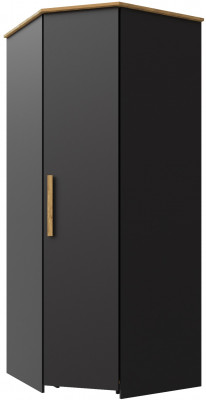 Шкаф угловой для одежды "Скандинавия" - Антрацит/Дуб наварра