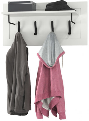 Остин 15.12 Вешалка, цвет белый шагрень, ШхГхВ 79,7х29,6х39,7 см.