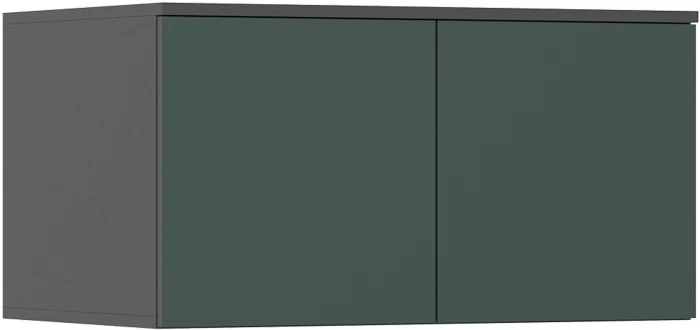 Норд Композиция Шкафов с антресолями + Терминал, Графит/Изумрудный