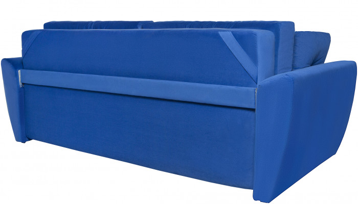 Диван-еврокнижка Амстердам Люкс, 160х195, пружинный блок, велюр синий