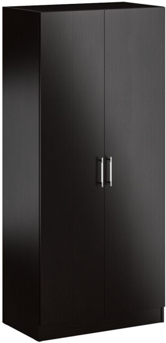 Кровать 1800 + Шкаф 2-х створчатый Стандарт, цвет венге, ШхГхВ 183,5х203,5х70 + 90х52х200 см., сп.м. 1800х2000 мм., без матраса, основание есть