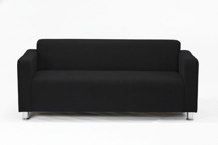 Диван прямой Томи, 180х78х75 см, велюр, черный