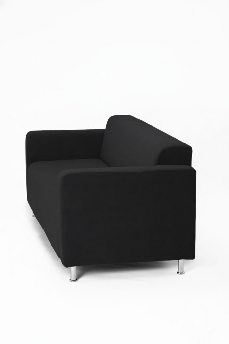 Диван прямой Томи, 180х78х75 см, велюр, черный