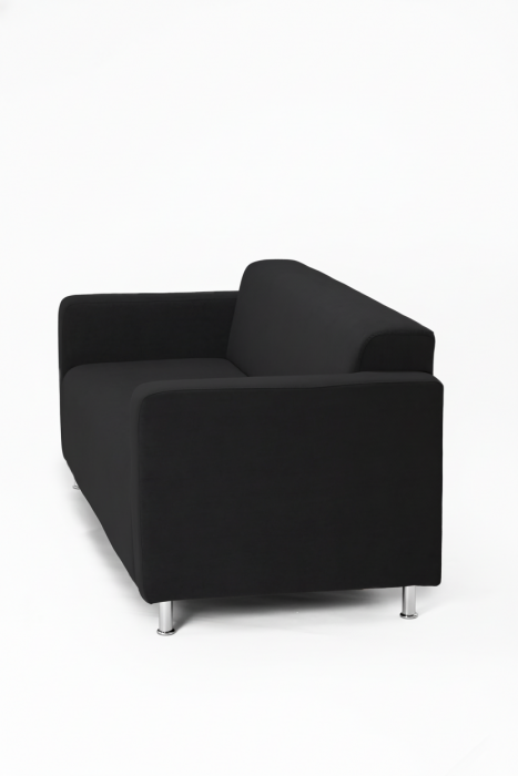 Диван прямой Томи, 180х78х75 см, велюр, черный