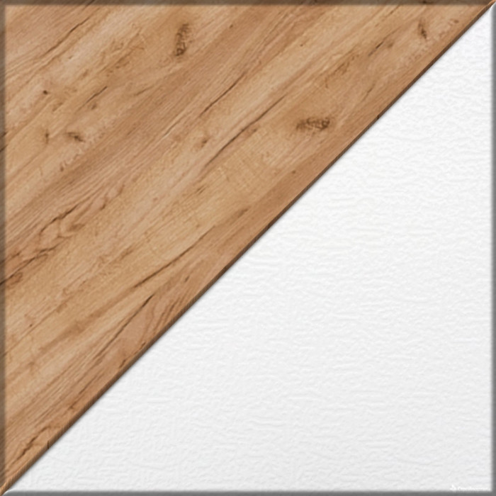 Лидер-8 Стол + Пенал МД 21Б + Пенал МД 21Б, белый шагрень/крафт золото