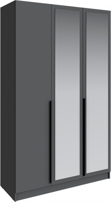 Шкаф Мадрид (1,4) с зеркалом, Графит серый