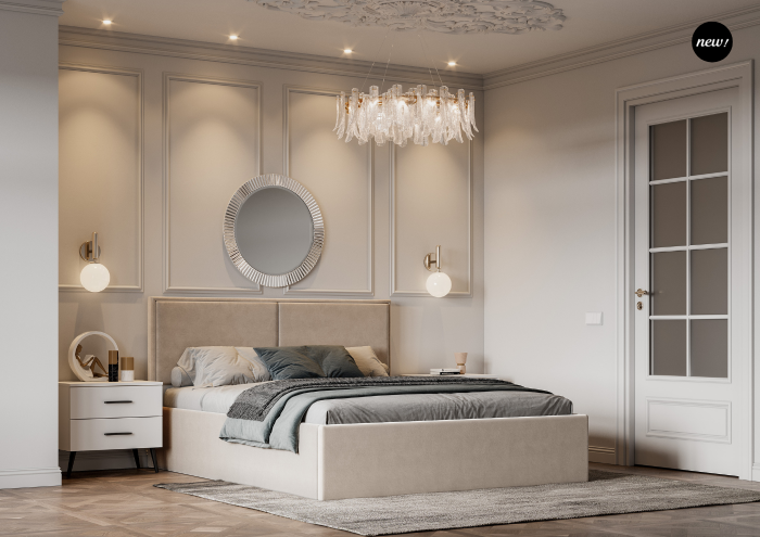 Кровать 120 с ортопед. основанием КР-430-М-12, Микровелюр Zeekr-3