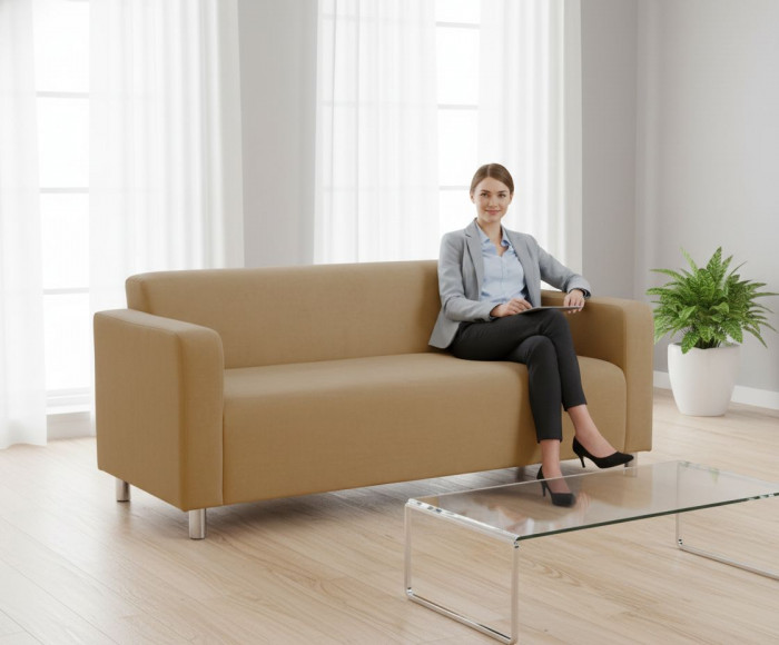 Диван прямой Томи, 180х78х75 см, велюр бежевый