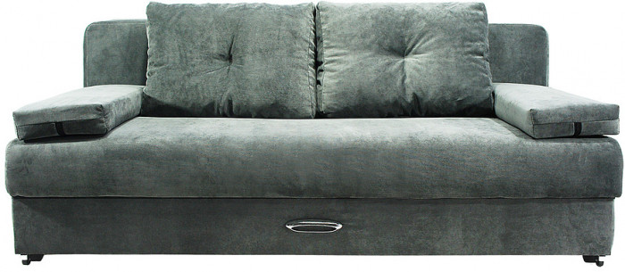 Диван-еврокнижка Амстердам Мини люкс, 150, велюр серый