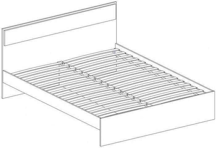 NEXT 73 Кровать двуспальная 1600 Ясень Шимо темный / Ясень Шимо светлый