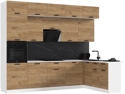 ЛДСП Кухня Рио NEW 3,0х1,8м Компановка №2 дуб крафт (антарес)