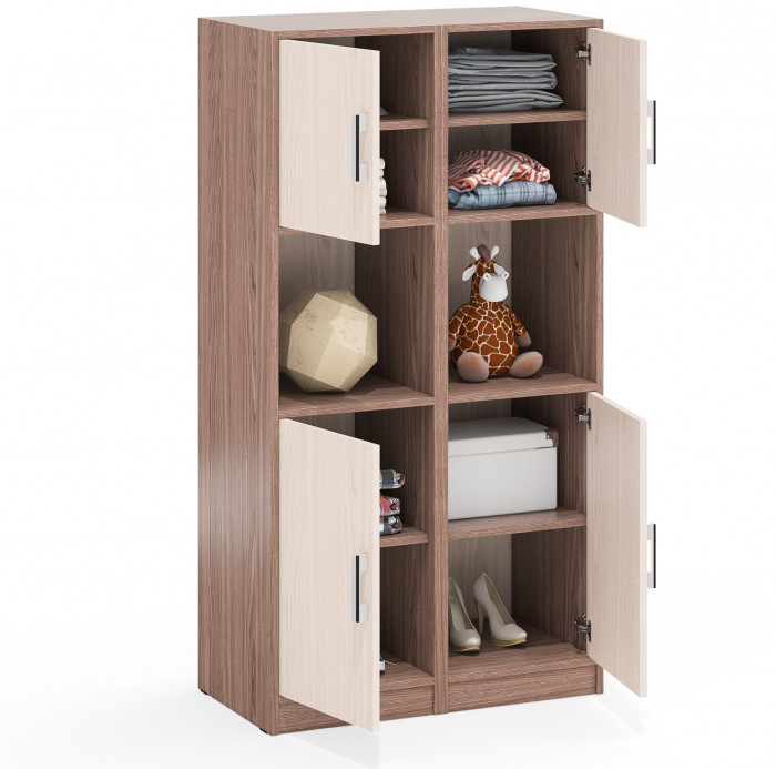 Два Пенала С-МД-СК9П к компьютерному столу С-МД-СК9, цвет ясень шимо светлый/ясень шимо тёмный, ШхГхВ 86х45х160 см., универсальная сборка