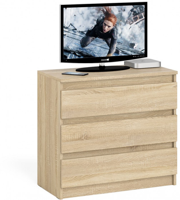 Мори Комод МК800.1, цвет дуб сонома, ШхГхВ 80,4х41х73 см.