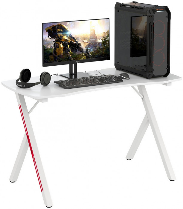 Игровой стол Мебель--24 GT-2310, цвет белый, ШхГхВ 120х60х73 см., столешница МДФ 15 мм.(регулировка высоты: 72,5 - 73,5 см.), макс. нагрузка 100  кг.