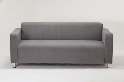 Диван прямой Томи, 200х78х75 см, велюр, серый графит