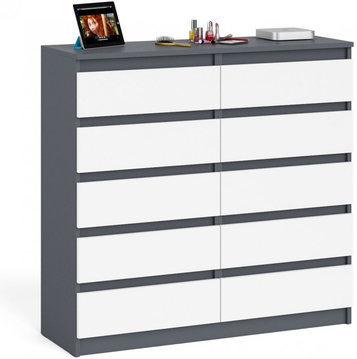 Мори Комод МК1200.10, графит/белый