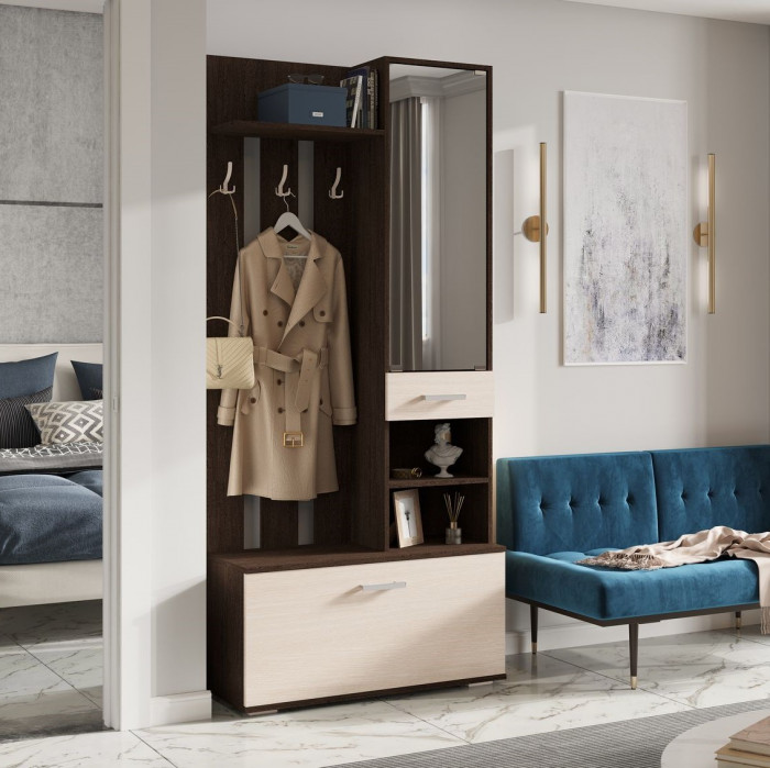 Прихожая "Сорренто" (910*2020*340) венге/белфорт