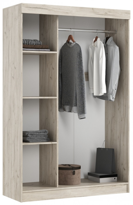 Шкаф-купе Басямиф, Крафт серый/Кашемир