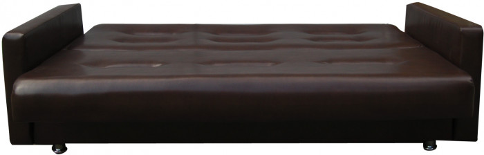 Диван-книжка Аккорд 120х190, экокожа коричневый