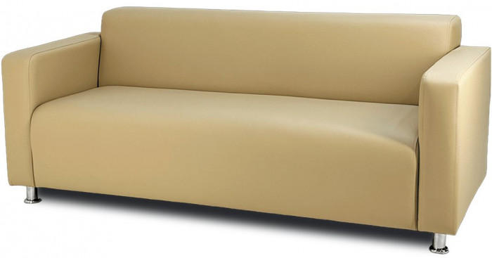 Диван прямой Томи, 200х78х75 см, экокожа, бежевый