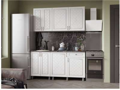 Кухонный гарнитур Версаль 1,6м Арктик/Арктик