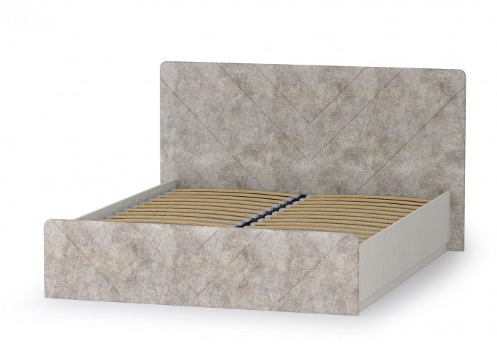 Амели Кровать 11.31 + подъёмный ортопед, цвет шёлковый камень/бетон чикаго беж, ШхГхВ 181,4х205,2х104,3 см., сп. м. 1600х2000 мм., б/м
