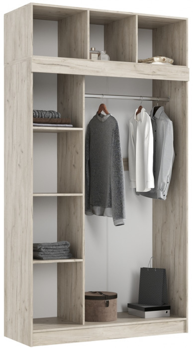 Шкаф-купе с антресолью , Крафт серый/Кашемир