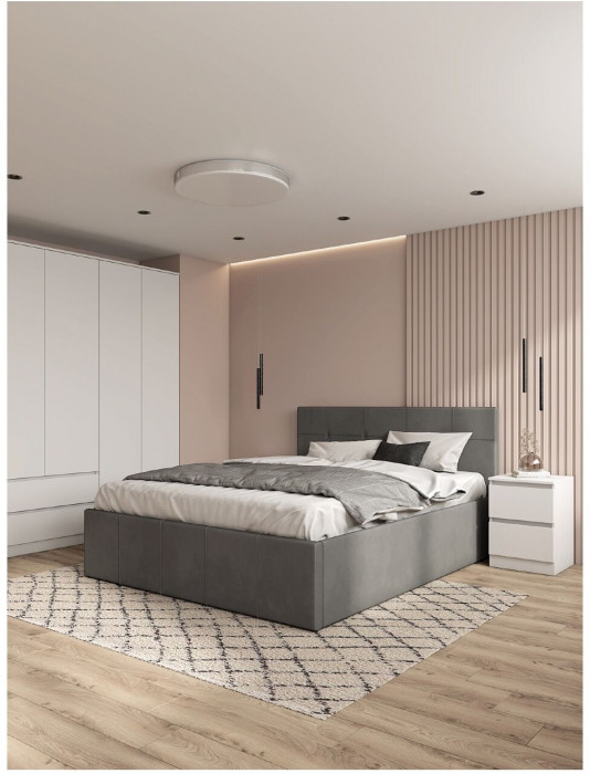 Кровать Лана 140, Серый софт