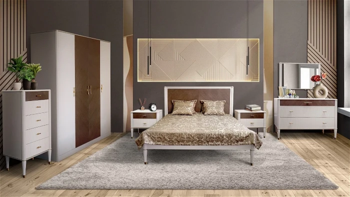 Комод с тремя ящиками "Тиволи" - Латте (лак)