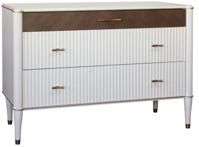 Комод с тремя ящиками "Тиволи" - Латте (лак)