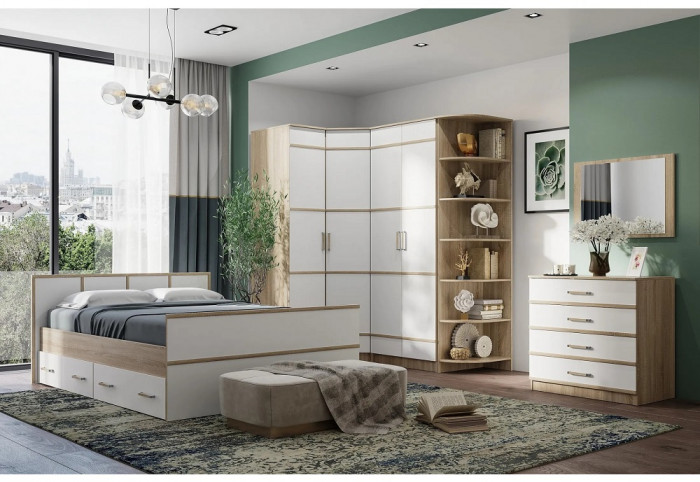 Шкаф угловой Сакура, дуб сонома