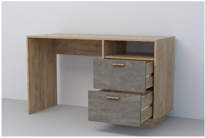 Эго Стол Ст-3 ПД (Глянец Белый/Дуб Крафт Золотой)