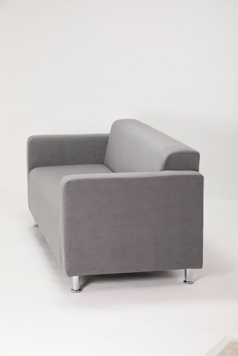 Диван прямой Томи, 180х78х75 см, велюр, серый графит