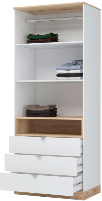 Юкки ШК3Я-900 Шкаф 2х створчатый Дуб делано/Белый