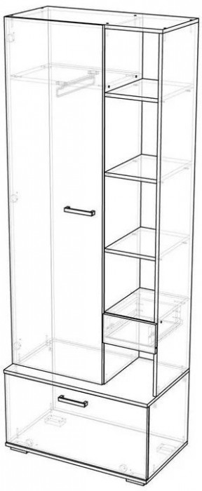 Модульная прихожая Инес, композиция 1, Венге/лоредо