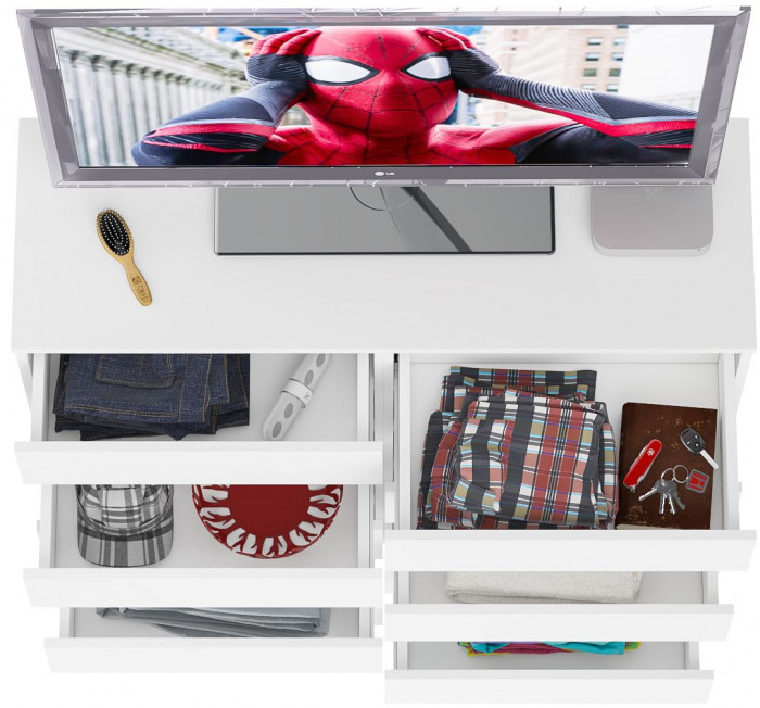 Мори Комод МК1200.10, цвет белый, ШхГхВ 120,4х41х115 см.