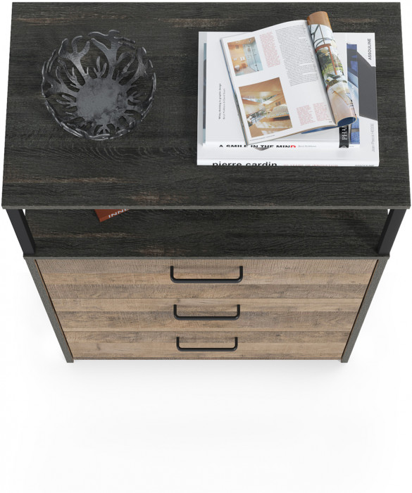 Трувор 13.307.02 Комод с ящиками, дуб гранж песочный/интра